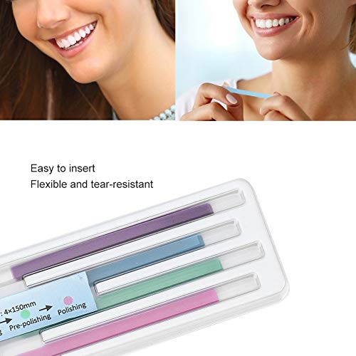 Las tiras dentales-60Pcs / paquete abrasivo dental Tiras de pulido de los dientes de acabado Gloss Contorno dientes Herramientas del kit de bandas de lijado pulido molino Blanqueamiento
