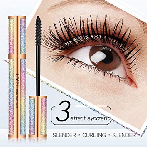 Lash Mascara 4D Natural Impermeable Cepillo Sin acumulaciones Manchas A prueba de manchas Espesante natural Extensión dramática Pestañas voluminosas Alargamiento que dura todo el día para mujeres