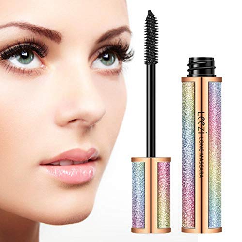 Lash Mascara 4D Natural Impermeable Cepillo Sin acumulaciones Manchas A prueba de manchas Espesante natural Extensión dramática Pestañas voluminosas Alargamiento que dura todo el día para mujeres
