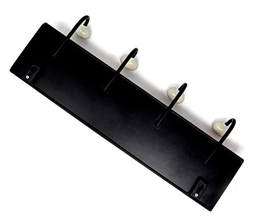 Lashuma - Perchero de pared grande de metal, para baño, cartel de chapa, 1 gancho, 1 listón de 4 ganchos, para cocina