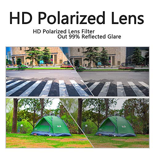 LATEC Gafas de Sol Deportivas Polarizadas Elegear livianas con Proteccion UV400 & Marco TR90 Irrompible para Hombres y Mujeres Ciclismo Correr Pesca Golf