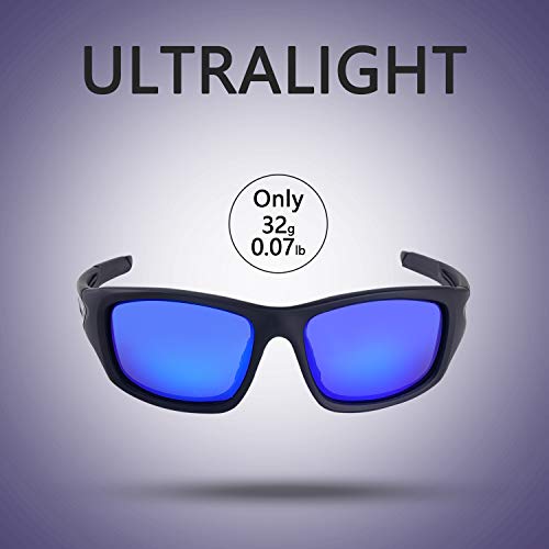 LATEC Gafas de Sol Deportivas Polarizadas Elegear livianas con Proteccion UV400 & Marco TR90 Irrompible para Hombres y Mujeres Ciclismo Correr Pesca Golf