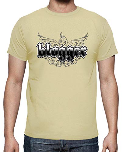 latostadora - Camiseta Gothic Blogger para Hombre Crema M