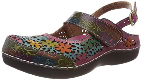 LAURA VITA Bicllyo 01, Sandalias Punta Cerrada para Mujer, Fushia, 40 EU