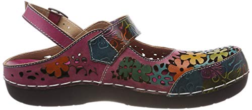 LAURA VITA Bicllyo 01, Sandalias Punta Cerrada para Mujer, Fushia, 40 EU