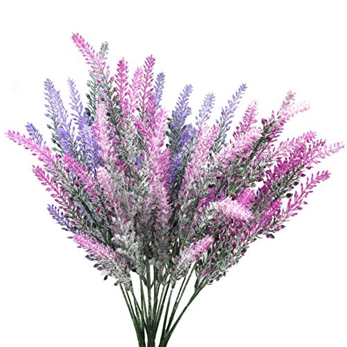 Lavanda Artificial Flores Falsas Hogar de la Oficina Decoración Cocina Balcón Dormitorio 4pcs