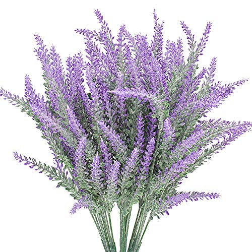 Lavanda Artificial Flores Falsas Hogar de la Oficina Decoración Cocina Balcón Dormitorio 4pcs