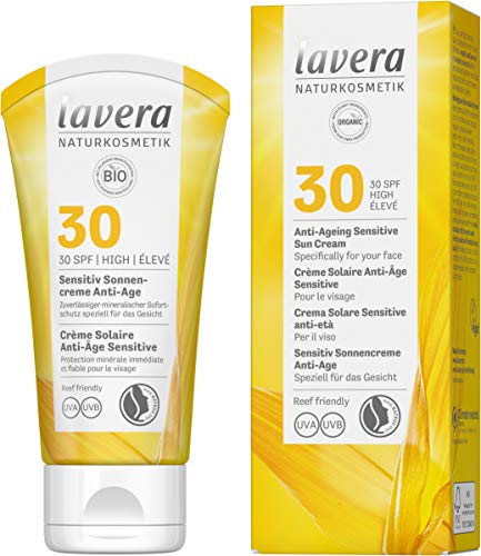 Lavera Anti-Ageing Sensitive Sun Cream SPF 30, Sun Care, vegan, certified, 50ml