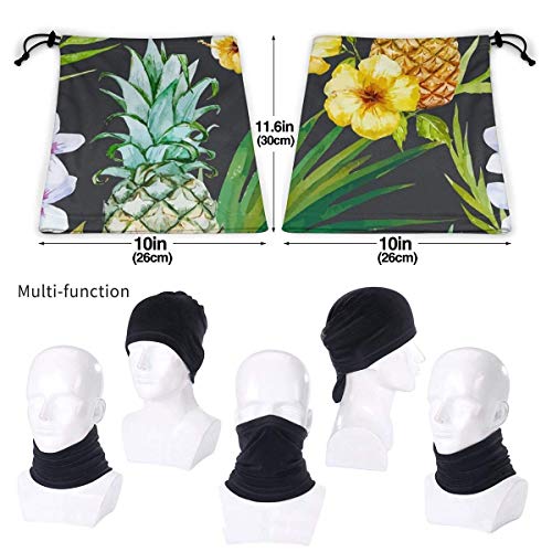 Lawenp Lavable Neck Gaiter Windproof Mask Bandana, Headwear Bandana Balaclava, Mouth Face Cover Scarf Reusable Headwrap for Outdoors CyclingA 10X12Inch