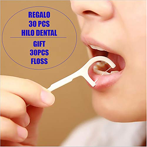 LAZZARU Recambios para Oral B - Pack 8 Cabezales Cross Action + Regalo Hilo Dental Floss 30 Uds - Repuestos Compatibles Cepillo Eléctrico - Blanqueante Limpieza Diente por Diente