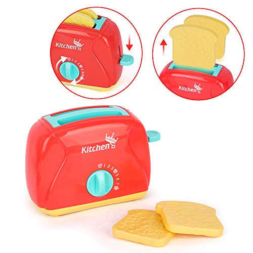 LBLA Juguetes de Electrodomésticos de Cocina, Juego de Roles de Cocina, Juguetes de Cocina Accesorios para Niños electrodoméstico con Licuadora Tostadora,Frutas