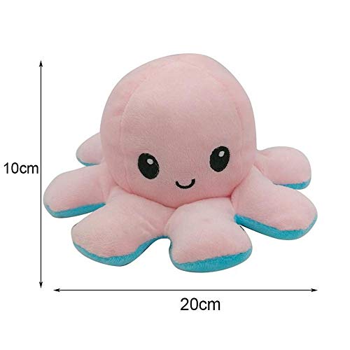 L&C Cute Octopus Plush Toys Octopus Doll Flip De Doble Cara Octopus Plush Toy Octopus Marine Life Toys Regalo para Niños K