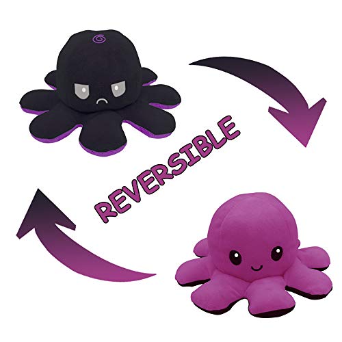 L&C Cute Octopus Plush Toys Octopus Doll Flip De Doble Cara Octopus Plush Toy Octopus Marine Life Toys Regalo para Niños K