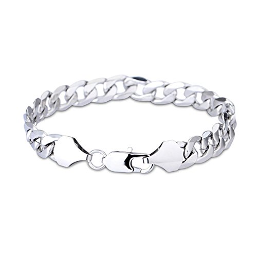 LDUDU® Pulsera de acero inoxidable antialérgico para hombre Sencillo color Plateado - regalo para San valentin Cumpleaños Navidad