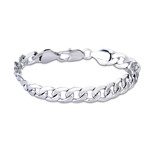 LDUDU® Pulsera de acero inoxidable antialérgico para hombre Sencillo color Plateado - regalo para San valentin Cumpleaños Navidad