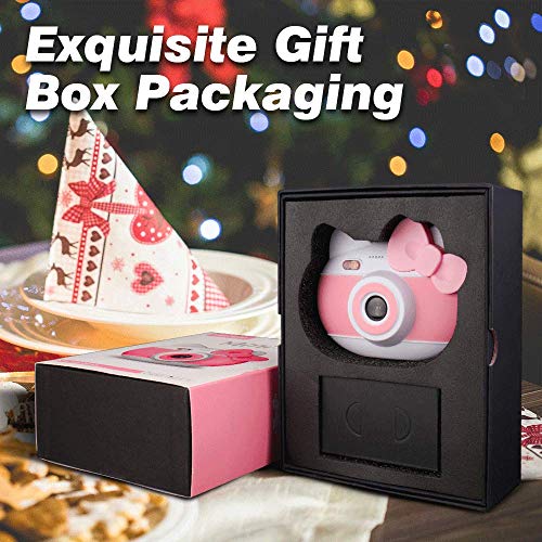 le-idea Cámara para niños Cámara de Fotos Digital 12MP Recargable Cámara 1080P HD Video cámaras para Niños Niñas con Zoom Digital 4X, 2" IPS, os Regalos Cumplea, Navidad (Rosa)