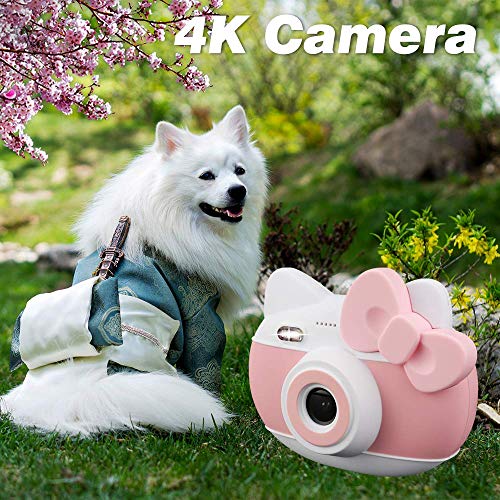 le-idea Cámara para niños Cámara de Fotos Digital 12MP Recargable Cámara 1080P HD Video cámaras para Niños Niñas con Zoom Digital 4X, 2" IPS, os Regalos Cumplea, Navidad (Rosa)