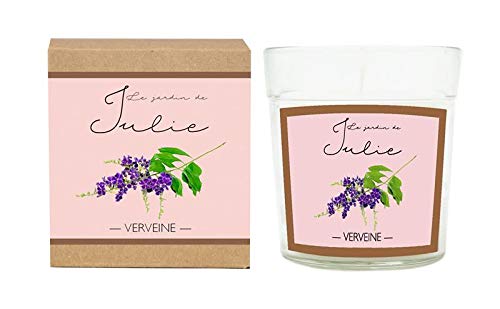 Le Jardin de Julie. Vela aromática Verbena, Verveine. Vela perfumada con cera vegetal y perfume natural con una duración estimada de 40 horas. Disfruta de la aromaterapia en tu casa.
