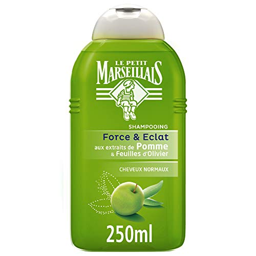 Le Petit Marseillais – Champú cabello normal manzana olivo – Bote 250 Ml – Juego de 3