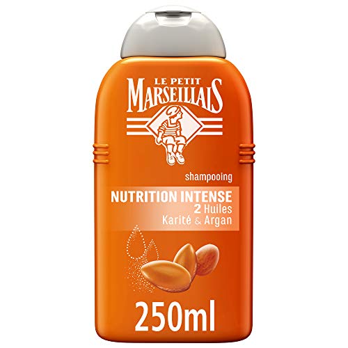 Le Petit Marseillais - Champú Nutrición Intensa con aceites de karité y argán para pelo muy seco y rizado, 250 ml, lote de 3 unidades