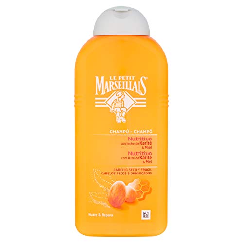 Le Petit Marseillais – Champú nutritivo con leche de karité y miel – Apto para cabellos, secos y débiles – Nutre y repara – 400 ml