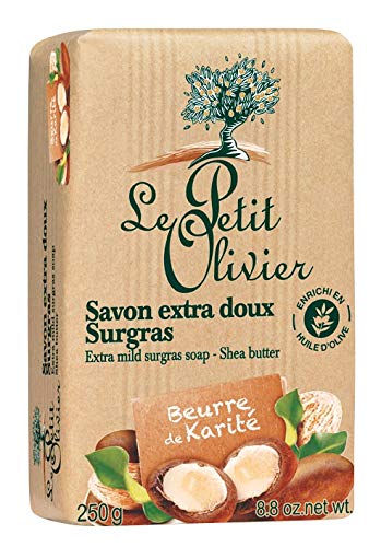 Le Petit Olivier Shea Butter Soap 8.8 Oz. Extra Mild- 100% Vegetable by Le Petit Olivier