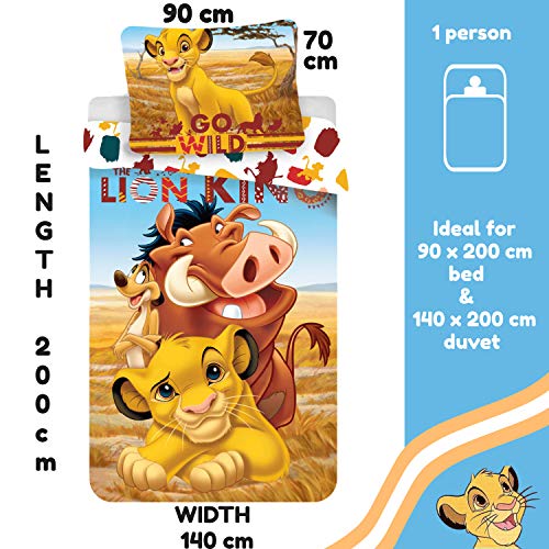 Le Reoi Lion - Funda nórdica de 140 x 200 cm, diseño de Disney