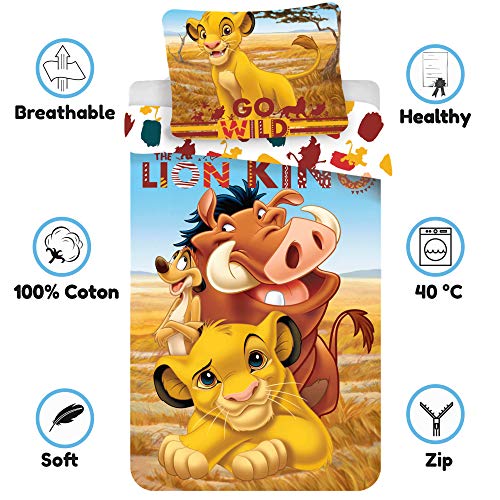 Le Reoi Lion - Funda nórdica de 140 x 200 cm, diseño de Disney