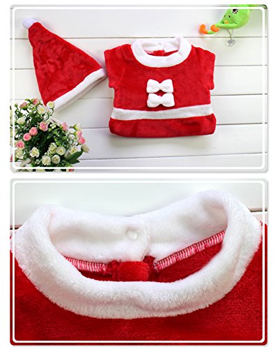 Le SSara Bebé Invierno Navidad Cosplay Vestido Traje recién Traje Sombrero 2pcs (0-6 Meses)