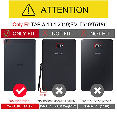 LEADSTAR Funda para Samsung Galaxy Tab A 10.1 2019, Ligero y Super Protective Antichoque EVA Estuche Protector Diseñar Especialmente Manija Caso con Soporte para los Niños, SM-T510 / T515 (Negro)