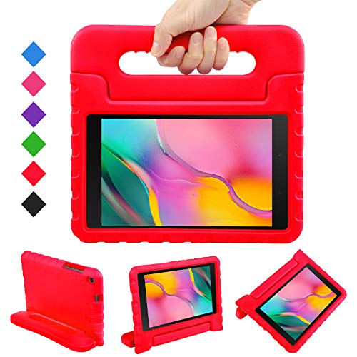 LEADSTAR Funda para Samsung Galaxy Tab A 8.0 2019, Ligero y Super Protective Antichoque EVA Estuche Protector Diseñar Especialmente Manija Caso con Soporte para los Niños, SM-T290 / T295 (Rojo)