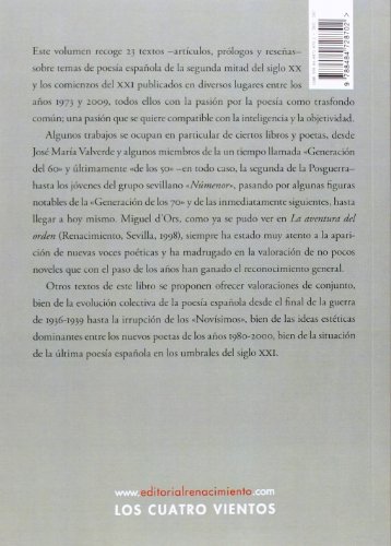 Lecturas: Poetas españoles contemporáneos (Los Cuatro Vientos)