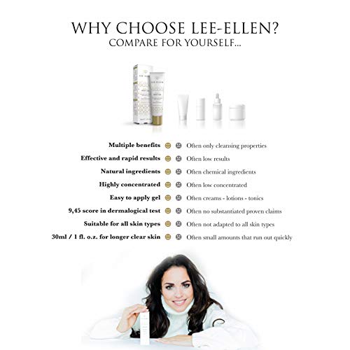 LEE-ELLEN Gel para granos – Crema Espinillas Dermatológica Alivio Rápido Todo Tipo de Piel - Combate Rápido los Brotes y Disfruta de una Piel Clara y Suave - Tratamiento de Marcas para la Cara