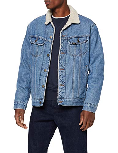 Lee Sherpa Jacket Chaqueta Vaquera, Azul (Light Stone Oy), Large para Hombre