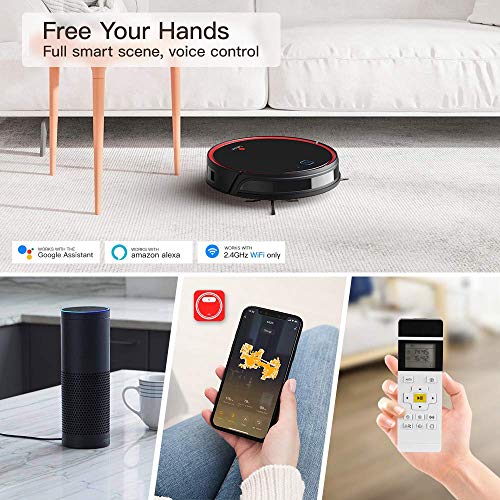 LEFANT Robot Aspirador y Fregasuelos, Aspirador de Limpieza Aspira Barre y Friega 3 en 1, Programable App, para Pelo Mascota, Navegación Inteligente, Succión 2200Pa, Super Silencioso Auto-Carga T700