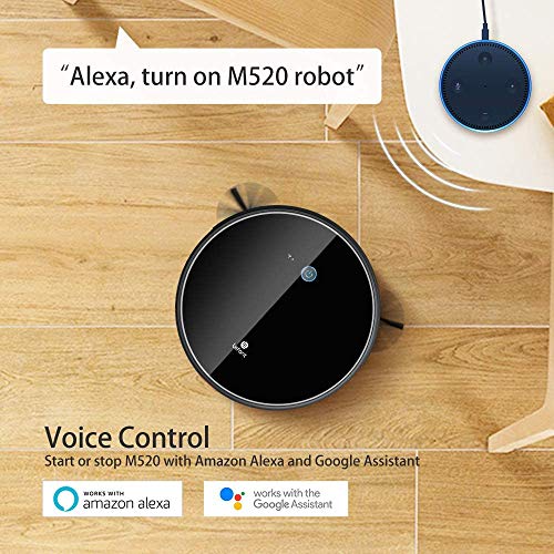 LEFANT Robot Aspirador,succión de 2200 Pa,Control WiFi,Funciona con Alexa y Google,mapeo Inteligente,silencioso,autocargable, Robot Aspirador M520