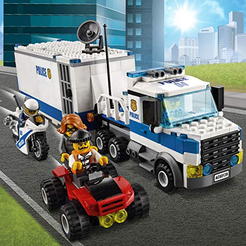 LEGO City - Centro de Control Móvil, Juguete de Policía de Construcción con Camión, Coche y Moto para Niños y Niñas de 6 a 12 Años, Incluye Figura de Perro (60139)