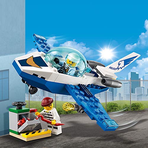 LEGO City Police - Policía Aérea: Jet Patrulla, Set de Construcción Creativo de Avión de Juguete para Recrear Aventuras (60206)