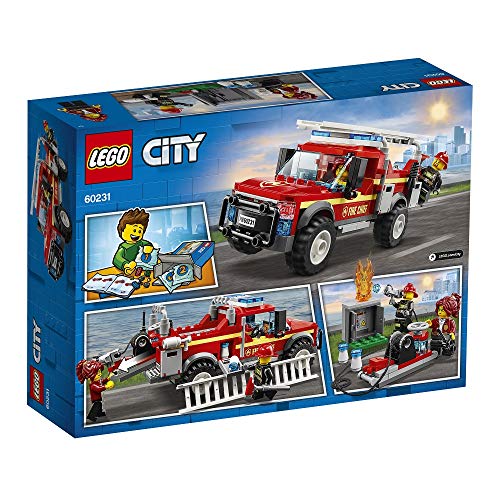 LEGO City Town - Camión de Intervención de la Jefa de Bomberos Vehículo de Juguete de construcción para Recrear Aventuras, incluye Minifiguras de los Bomberos, Novedad 2019 (60231)