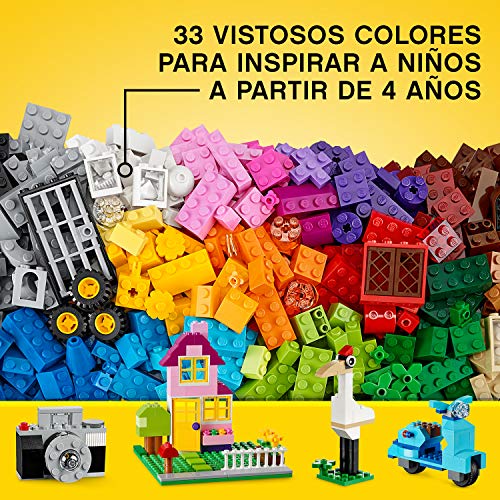 LEGO Classic - Caja de ladrillos creativos grande, Set de Construcción con ladrillos de colores, Juguete Creativo y divertido a partir de 4 años, incluye separador de piezas (10698)