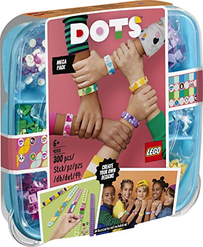 LEGO DOTS Bracelets Megapack para Pulseras Cuentas de Joyería Set de 5, Regalos para el Mejor Amigo Arte y Manualidades para Niños, color surtido (Lego ES 41913)