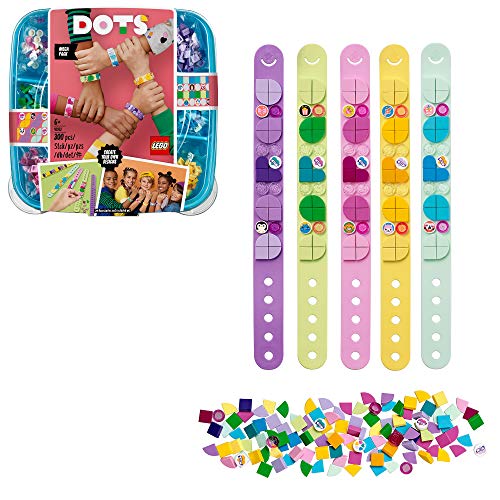 LEGO DOTS Bracelets Megapack para Pulseras Cuentas de Joyería Set de 5, Regalos para el Mejor Amigo Arte y Manualidades para Niños, color surtido (Lego ES 41913)
