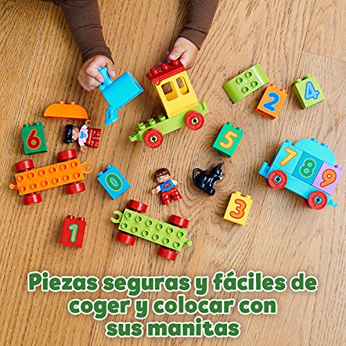 LEGO DUPLO - Mi Primer Tren de los Números, Juguete Preescolar Educativo de Aprendizaje y Construcción para Niños y Niñas de 1 Año y Medio a 3 Años con Muñecos y Piezas de Colores (10847)