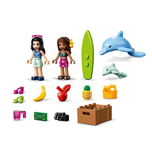 LEGO Friends - Bar de Zumos Móvil, Juguete de Construcción, Incluye Figura de Emma, dos Delfines y Piezas para Recrear una Playa, a Partir de 4 Años (41397)