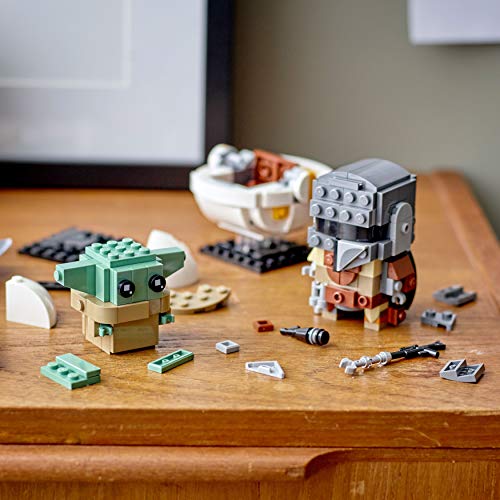 LEGO Star Wars BrickHeadz - El Mandaloriano y El Niño, Set de Construcción con los Personajes de Mandalorian, incluye a Baby yoda, Juguete del Universo Star Wars (75317)
