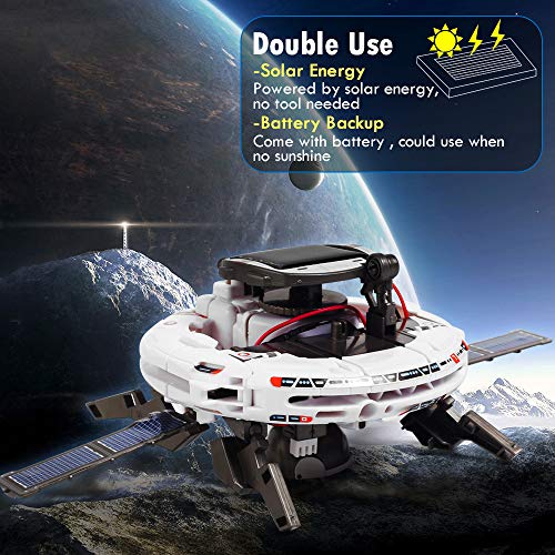 Lehoo Castle 6-en-1 Educación Robot Solar Juguetes Juguete Espacial Alimentado por energía Solar para niños Kits de experimentos científicos DIY Regalo de Ideas educativas