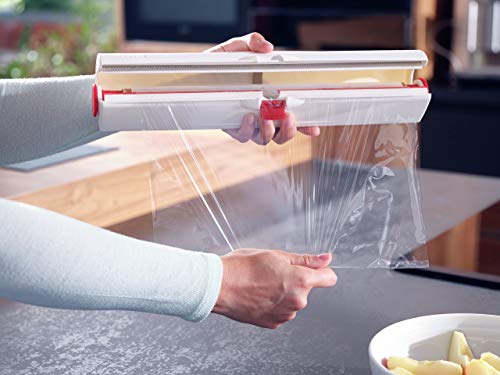 Leifheit Cut - Cortaláminas de plástico, 33.5 cm, Color Blanco