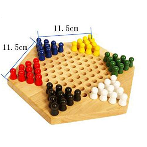 Leilims Halma Madera China del Inspector Juego Determinado del niño del Partido del hogar de los niños del Juego de Mesa clásico de ajedrez Chino Estrategia Matices Backgammon