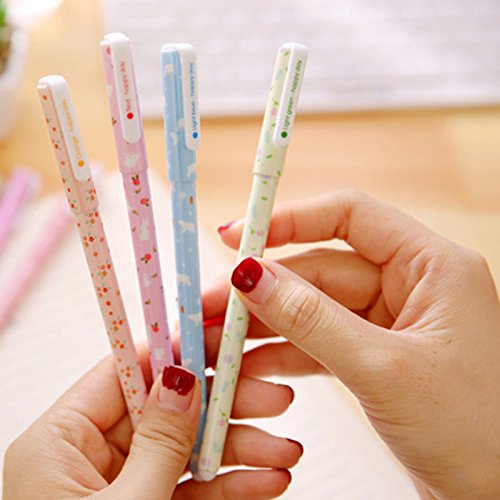 Leisial 10 Unidades Bolígrafos de Tinta Gel de Creativas Lindo Kawaii Papelería Subrayadores de Colores Multicolor (#1)