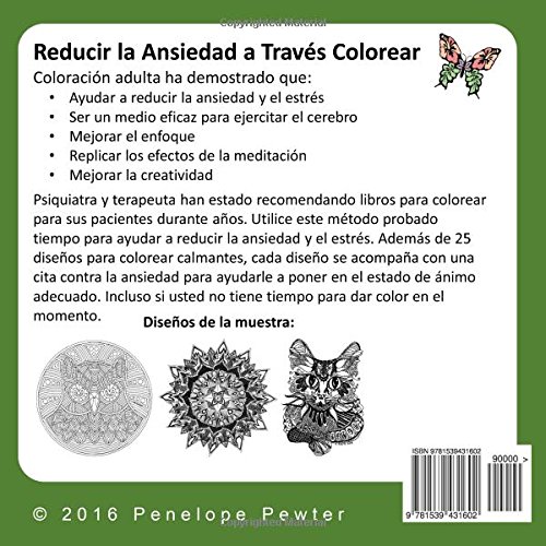 Lejos  Color a Tus Mariposas: Como controlar la ansiedad de un traves de adultos libros para colorear (Cmo tratar la ansiedad y el estrs sin medicamentos)